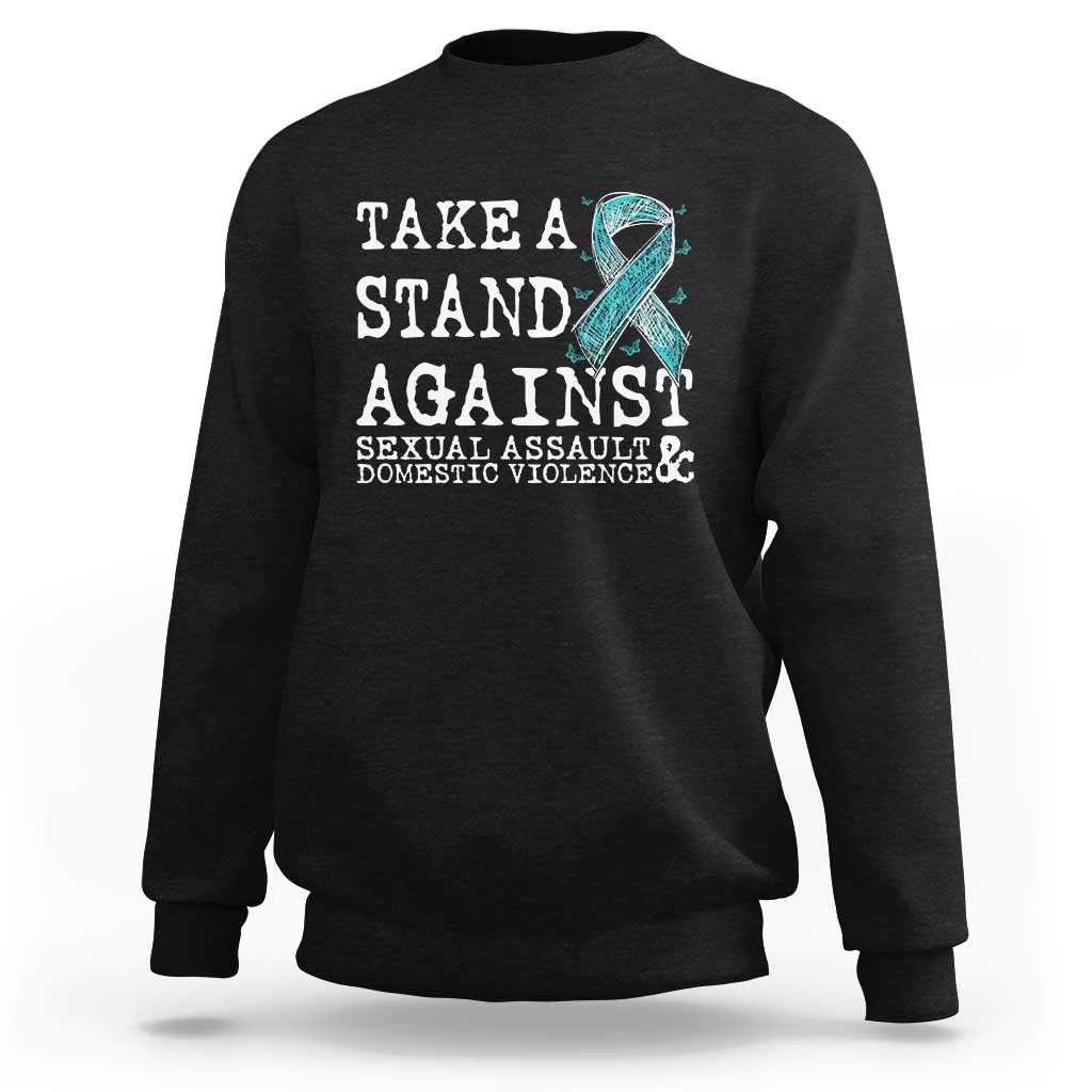 Sexual Assault Awareness Month Sweatshirt Stand Against Sexual Assault & Domestic Violence