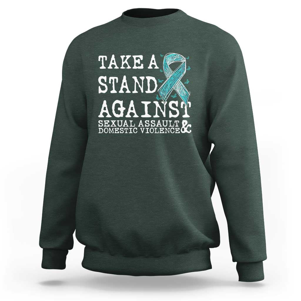 Sexual Assault Awareness Month Sweatshirt Stand Against Sexual Assault & Domestic Violence