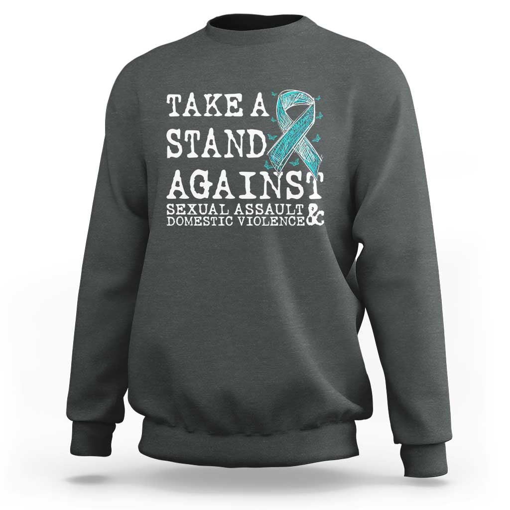 Sexual Assault Awareness Month Sweatshirt Stand Against Sexual Assault & Domestic Violence