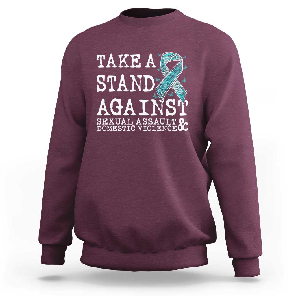 Sexual Assault Awareness Month Sweatshirt Stand Against Sexual Assault & Domestic Violence