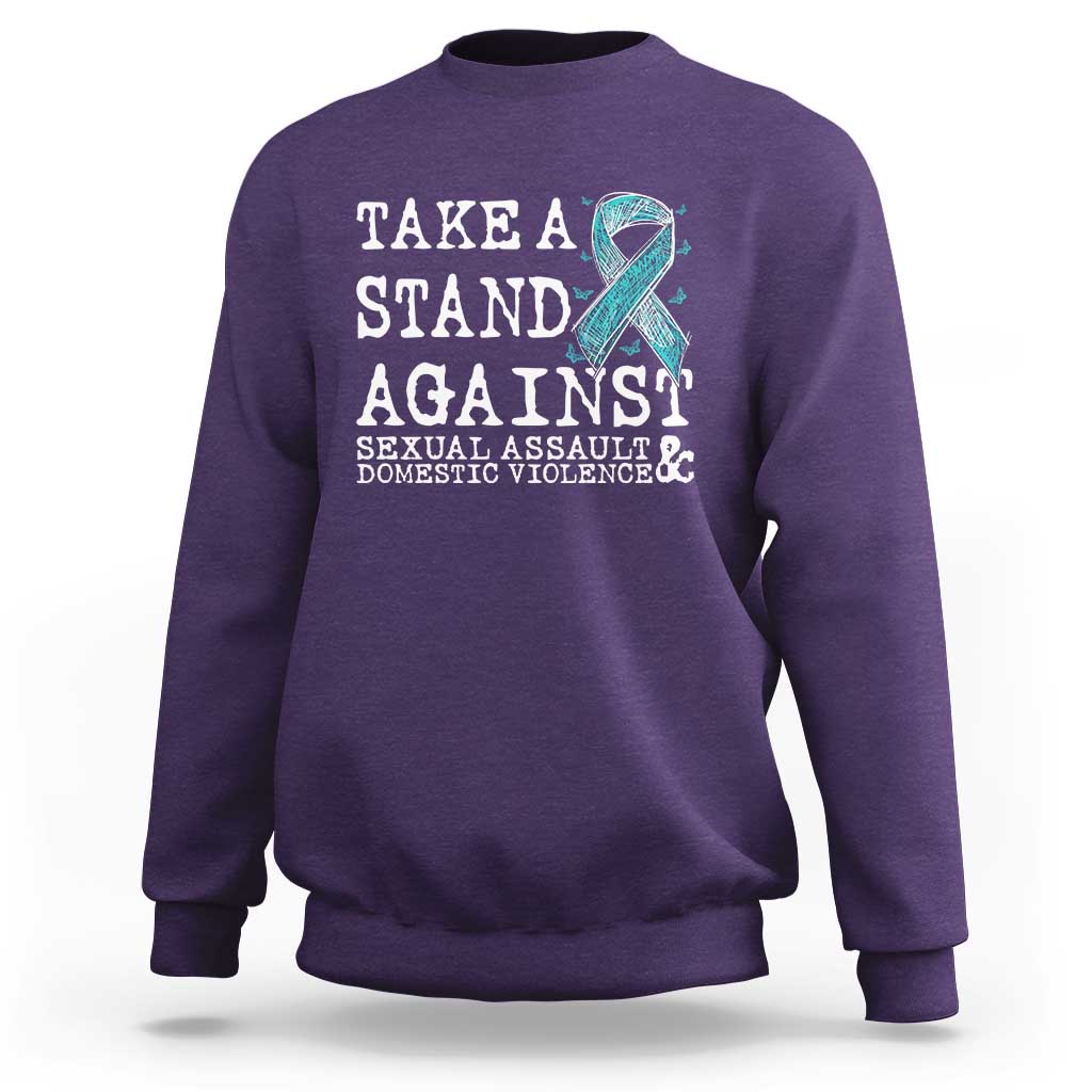 Sexual Assault Awareness Month Sweatshirt Stand Against Sexual Assault & Domestic Violence