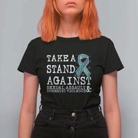 Sexual Assault Awareness Month T Shirt For Women Stand Against Sexual Assault & Domestic Violence