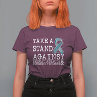 Sexual Assault Awareness Month T Shirt For Women Stand Against Sexual Assault & Domestic Violence