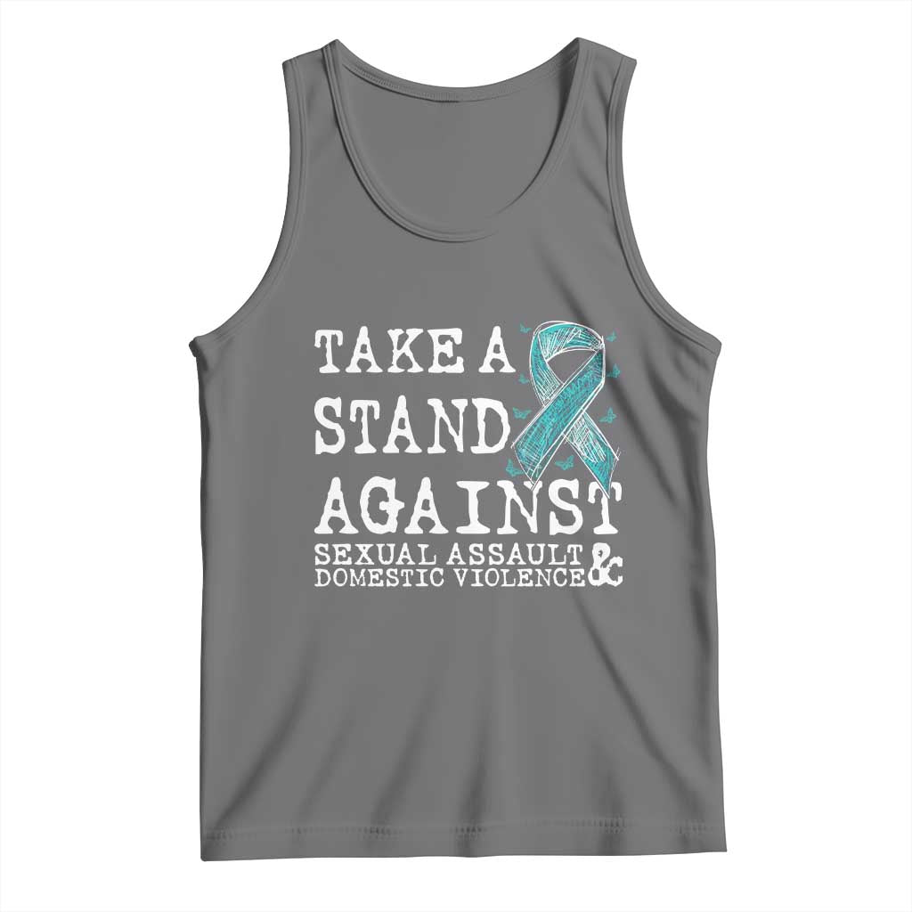 Sexual Assault Awareness Month Tank Top Stand Against Sexual Assault & Domestic Violence