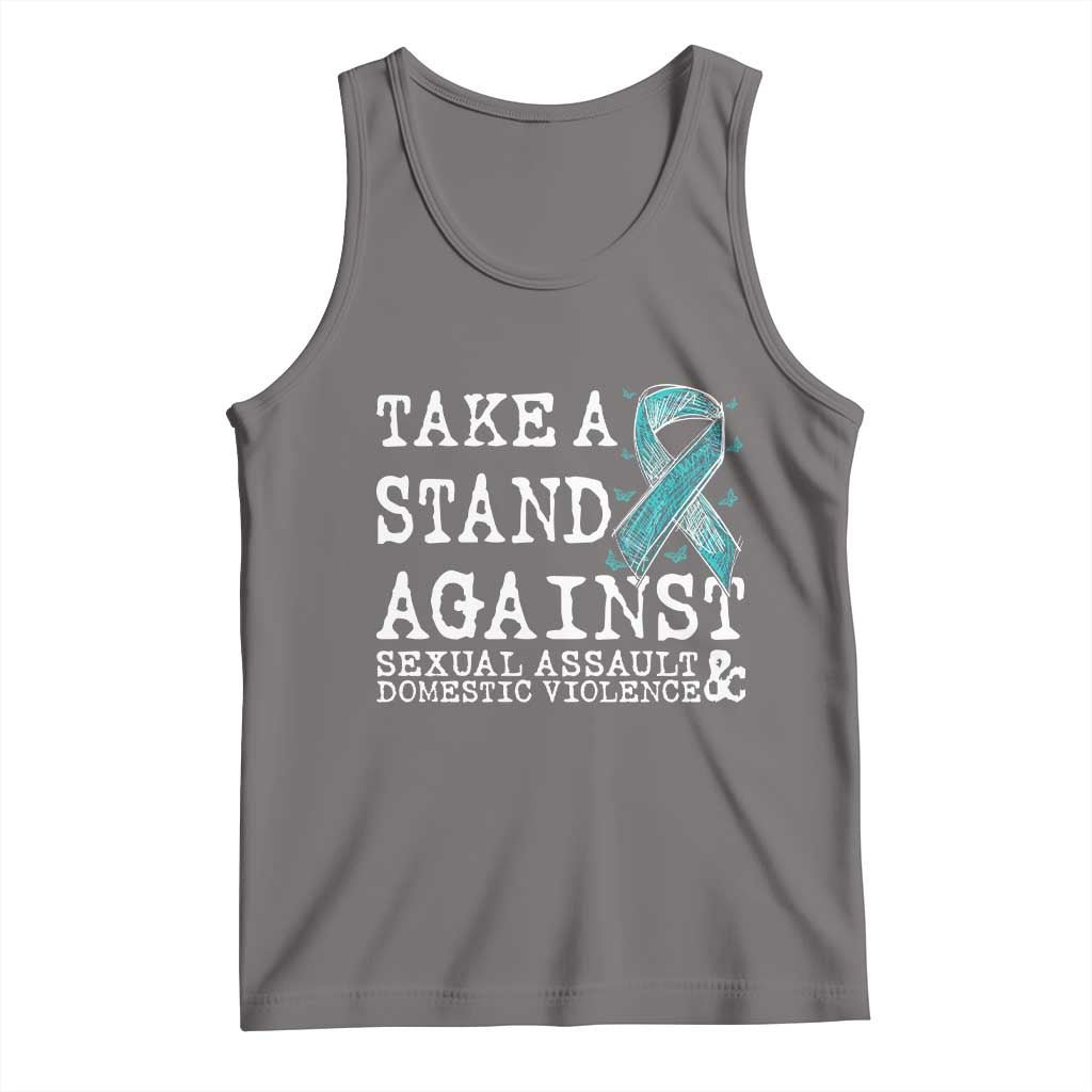 Sexual Assault Awareness Month Tank Top Stand Against Sexual Assault & Domestic Violence