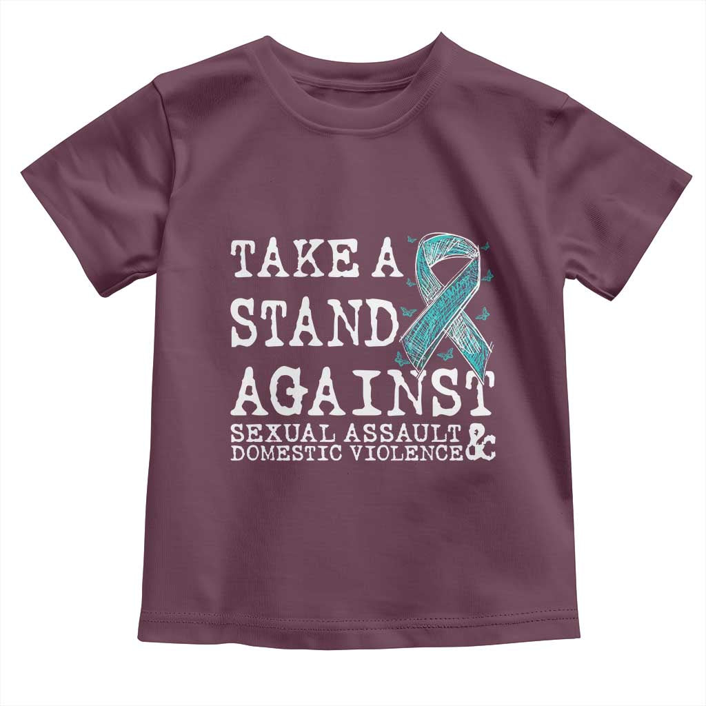Sexual Assault Awareness Month Toddler T Shirt Stand Against Sexual Assault & Domestic Violence