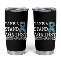 Sexual Assault Awareness Month Tumbler Cup Stand Against Sexual Assault & Domestic Violence