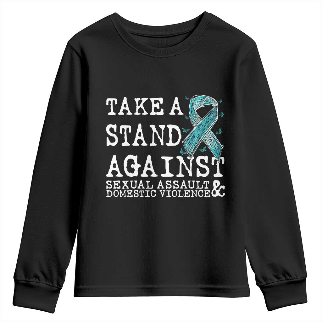 Sexual Assault Awareness Month Youth Sweatshirt Stand Against Sexual Assault & Domestic Violence