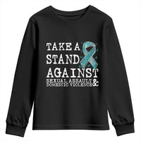 Sexual Assault Awareness Month Youth Sweatshirt Stand Against Sexual Assault & Domestic Violence