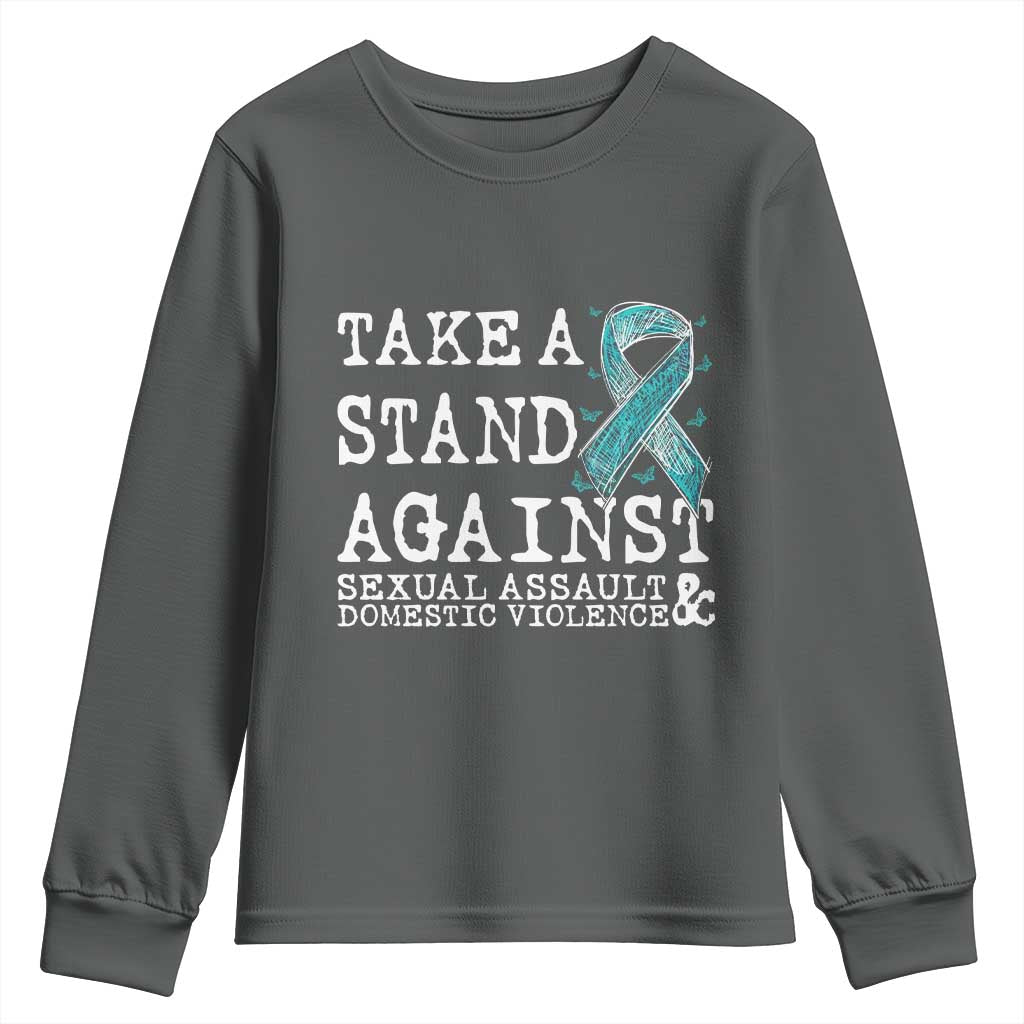 Sexual Assault Awareness Month Youth Sweatshirt Stand Against Sexual Assault & Domestic Violence