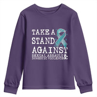 Sexual Assault Awareness Month Youth Sweatshirt Stand Against Sexual Assault & Domestic Violence