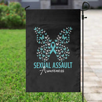 Sexual Assault Awareness Butterfly Ribbon Garden Flag