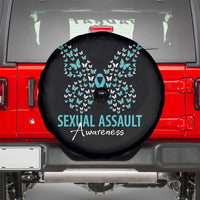 Sexual Assault Awareness Butterfly Ribbon Spare Tire Cover