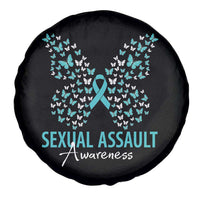Sexual Assault Awareness Butterfly Ribbon Spare Tire Cover