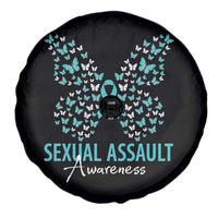 Sexual Assault Awareness Butterfly Ribbon Spare Tire Cover