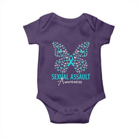 Sexual Assault Awareness Butterfly Ribbon Baby Onesie