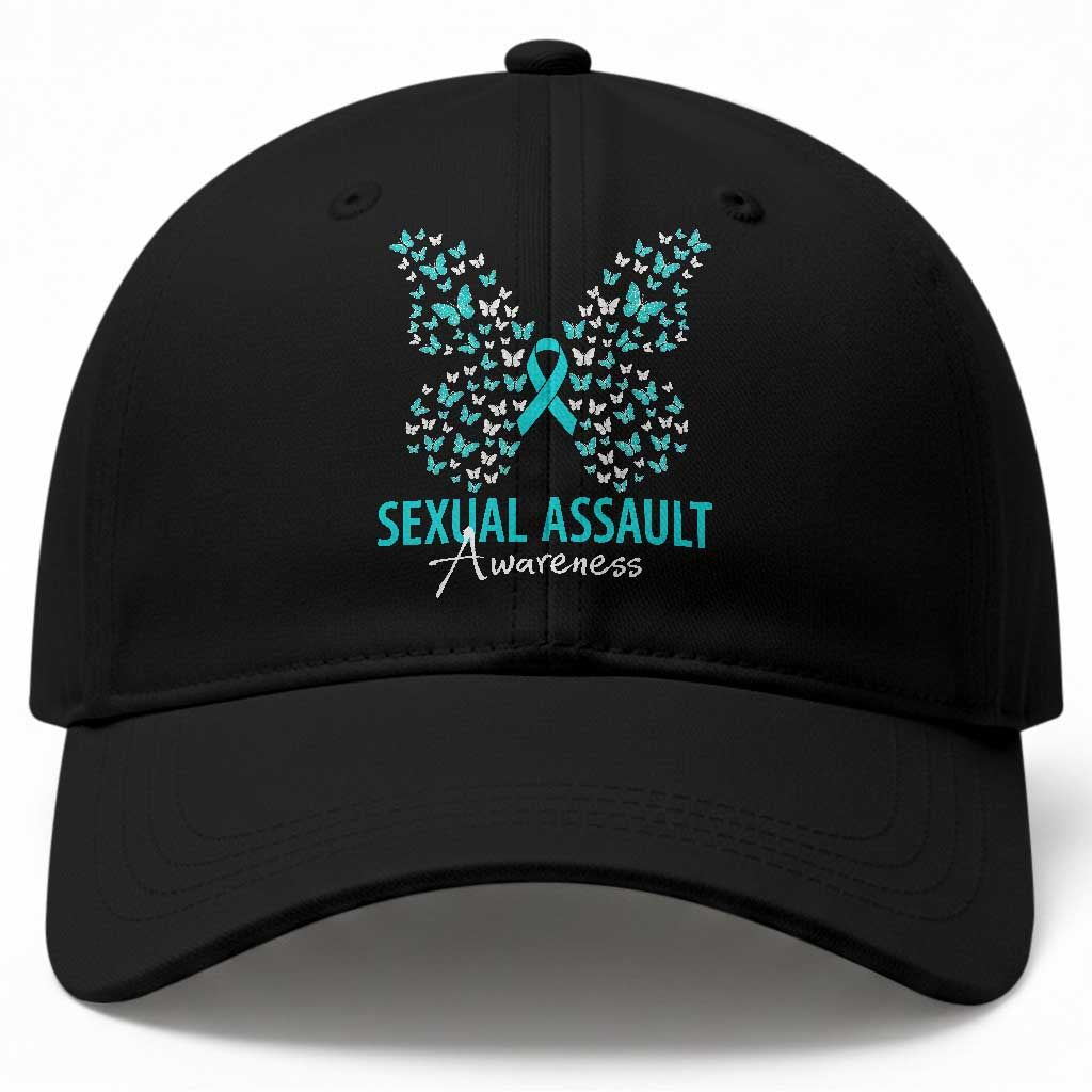 Sexual Assault Awareness Butterfly Ribbon Baseball Cap