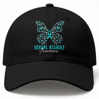 Sexual Assault Awareness Butterfly Ribbon Baseball Cap