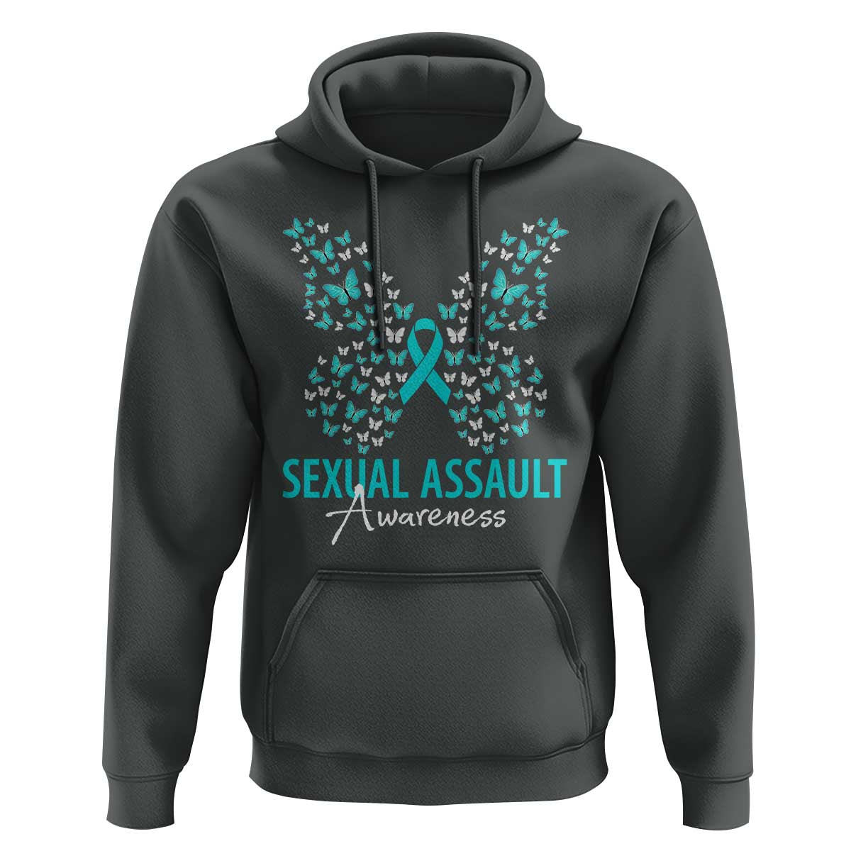 Sexual Assault Awareness Butterfly Ribbon Hoodie