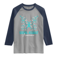 Sexual Assault Awareness Butterfly Ribbon Raglan Shirt