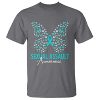 Sexual Assault Awareness Butterfly Ribbon T Shirt