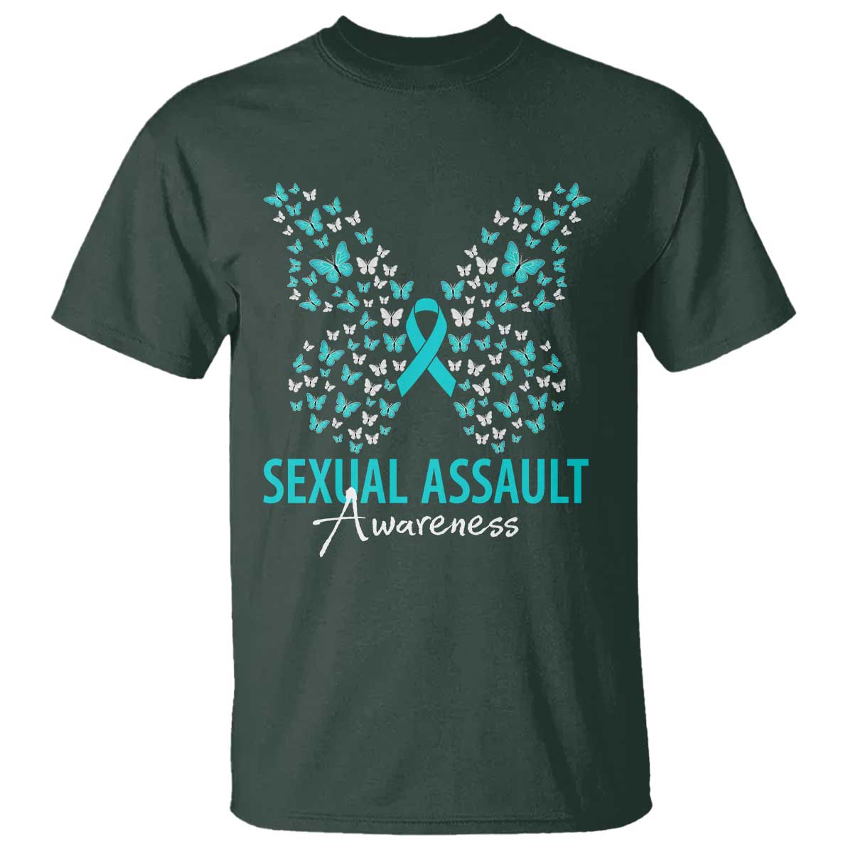 Sexual Assault Awareness Butterfly Ribbon T Shirt