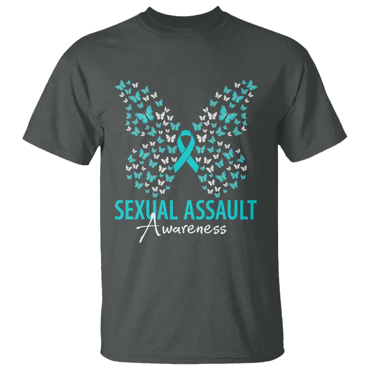 Sexual Assault Awareness Butterfly Ribbon T Shirt