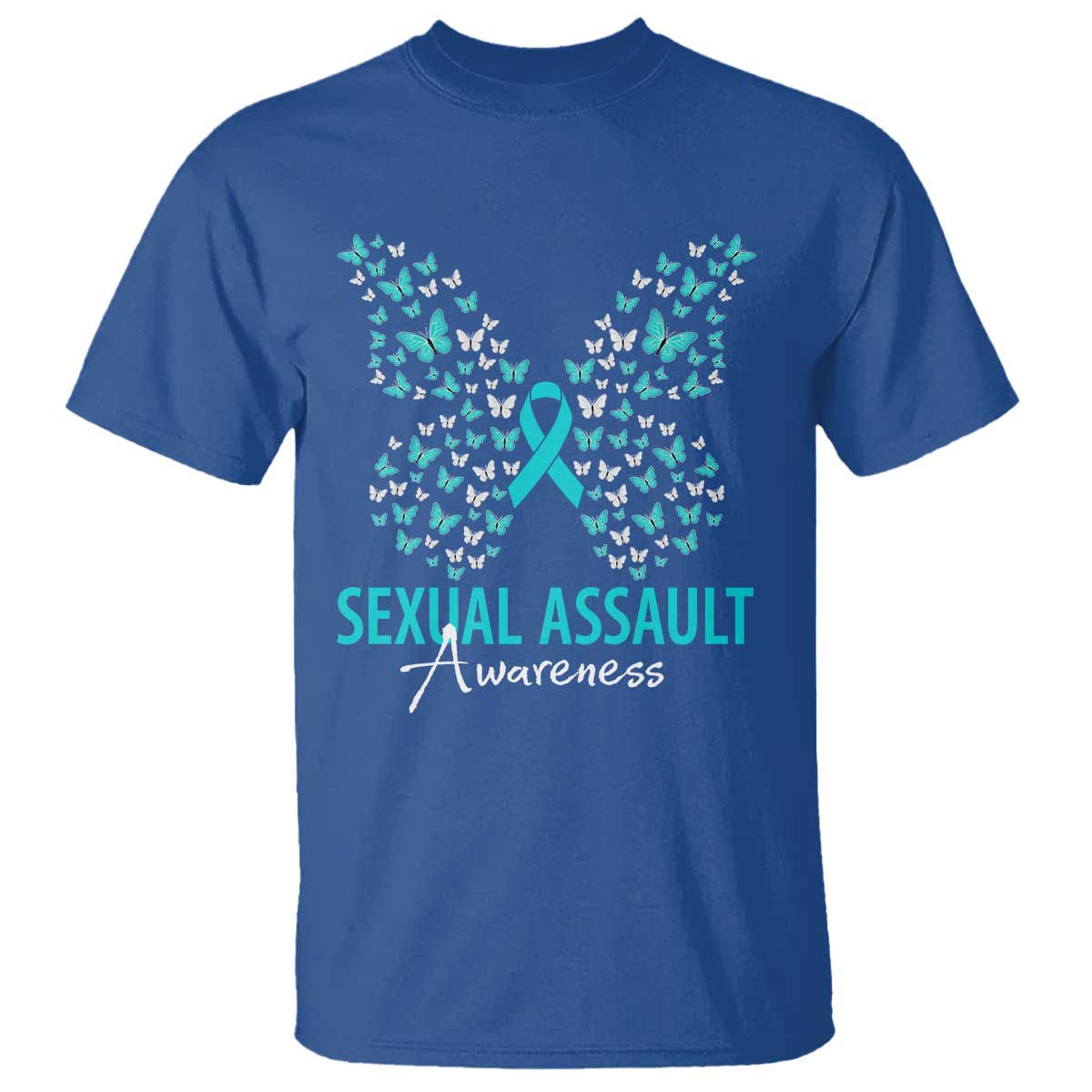 Sexual Assault Awareness Butterfly Ribbon T Shirt