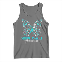 Sexual Assault Awareness Butterfly Ribbon Tank Top