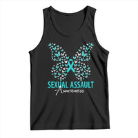 Sexual Assault Awareness Butterfly Ribbon Tank Top