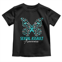 Sexual Assault Awareness Butterfly Ribbon Toddler T Shirt