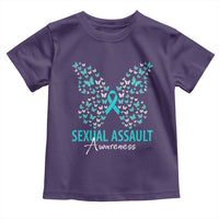 Sexual Assault Awareness Butterfly Ribbon Toddler T Shirt