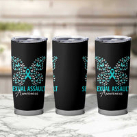 Sexual Assault Awareness Butterfly Ribbon Tumbler Cup