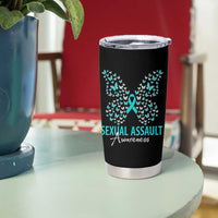 Sexual Assault Awareness Butterfly Ribbon Tumbler Cup