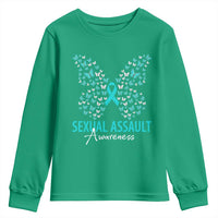 Sexual Assault Awareness Butterfly Ribbon Youth Sweatshirt