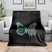 I Wear Teal For Sexual Assault Awareness Throw Blanket