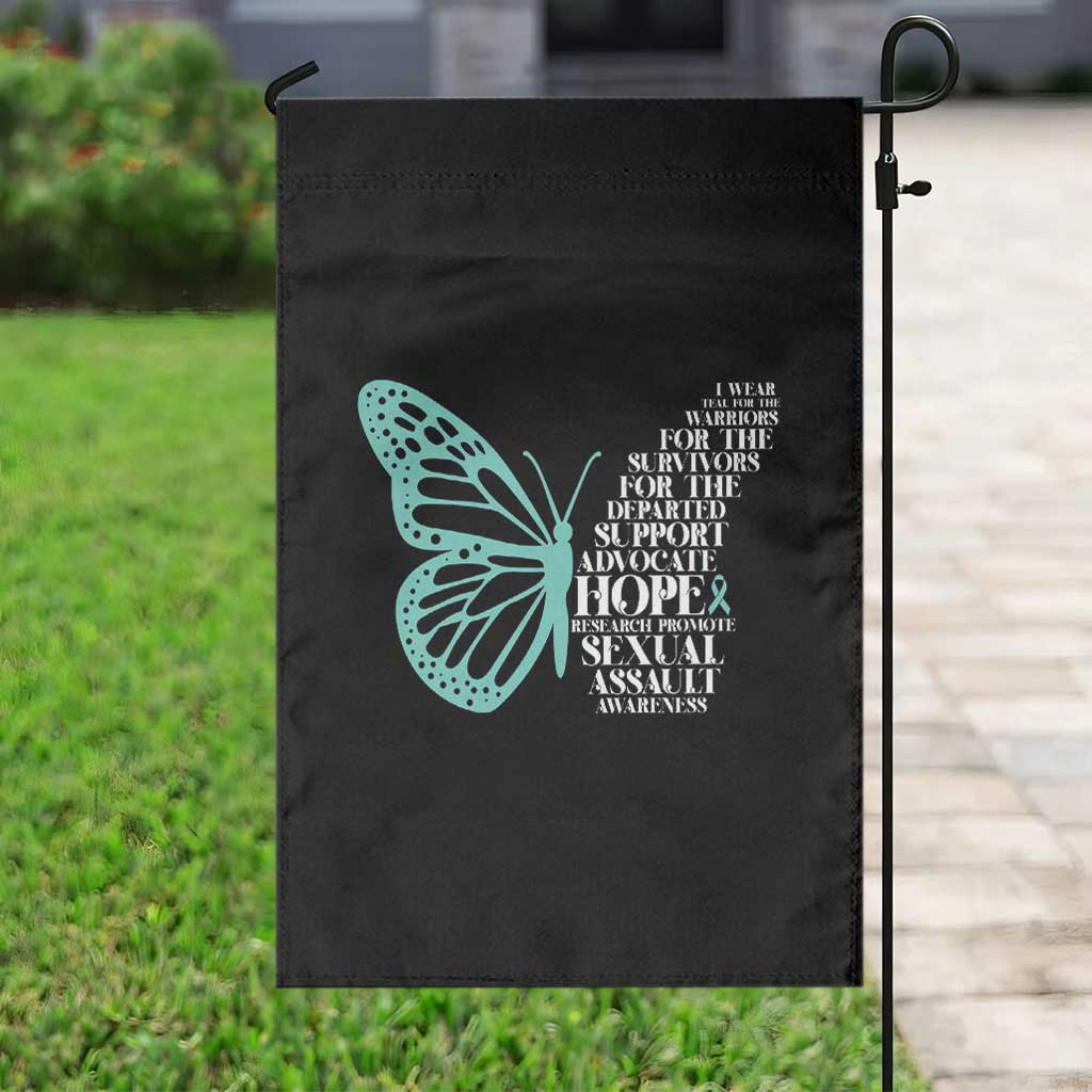 I Wear Teal For Sexual Assault Awareness Garden Flag