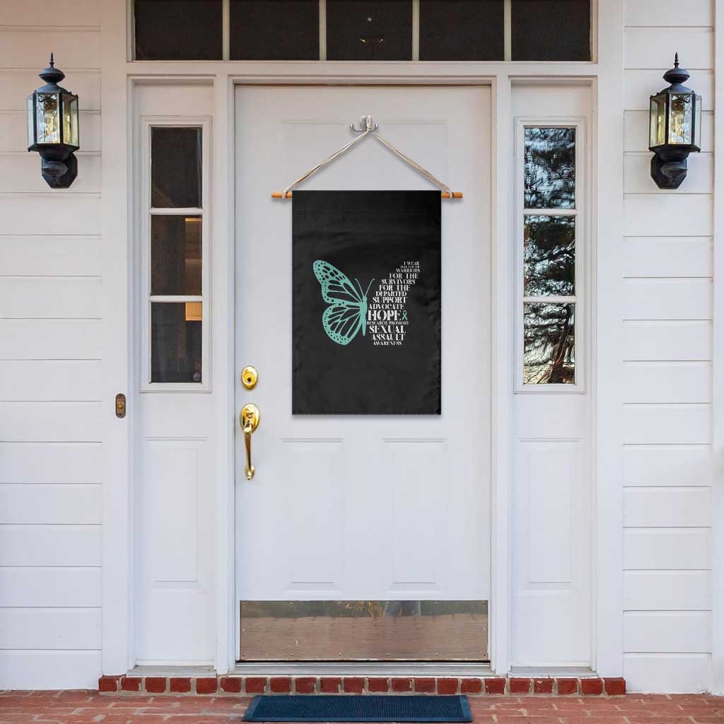 I Wear Teal For Sexual Assault Awareness Garden Flag