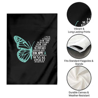 I Wear Teal For Sexual Assault Awareness Garden Flag