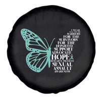 I Wear Teal For Sexual Assault Awareness Spare Tire Cover