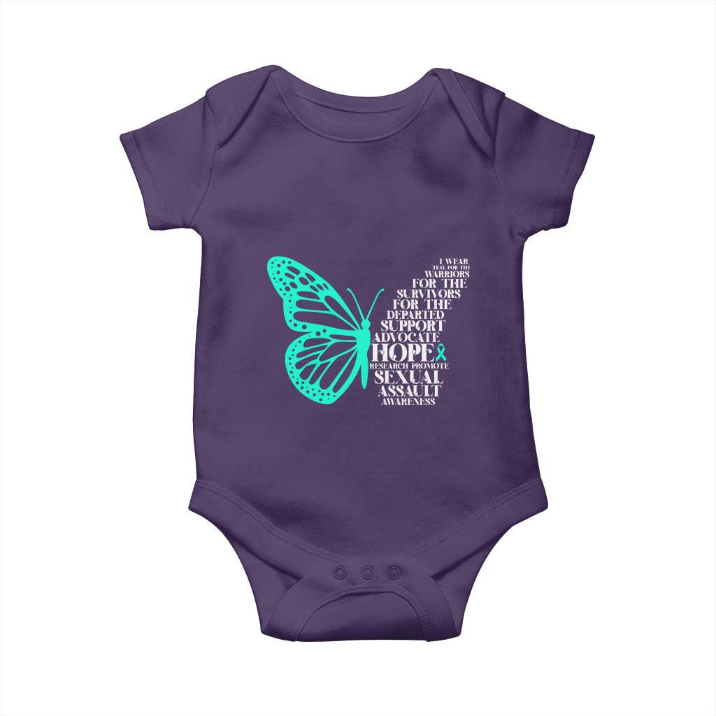 I Wear Teal For Sexual Assault Awareness Baby Onesie