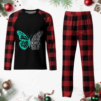 I Wear Teal For Sexual Assault Awareness Plaid Pajama Set