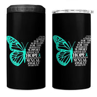 I Wear Teal For Sexual Assault Awareness 4 in 1 Can Cooler Tumbler