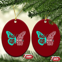 I Wear Teal For Sexual Assault Awareness Ceramic Ornament