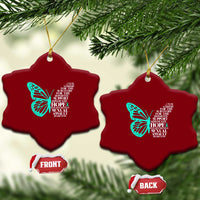 I Wear Teal For Sexual Assault Awareness Ceramic Ornament