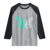 I Wear Teal For Sexual Assault Awareness Raglan Shirt