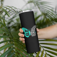 I Wear Teal For Sexual Assault Awareness Skinny Tumbler