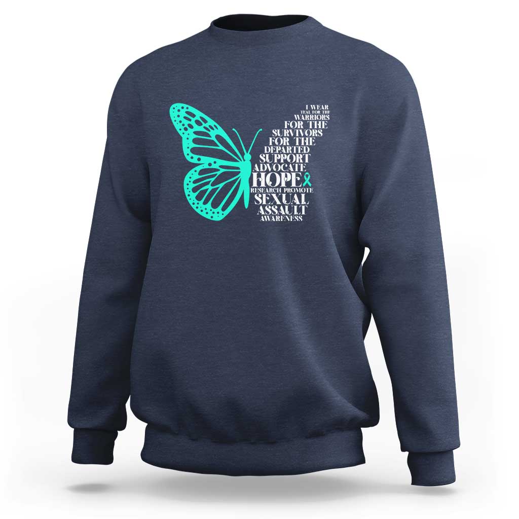 I Wear Teal For Sexual Assault Awareness Sweatshirt