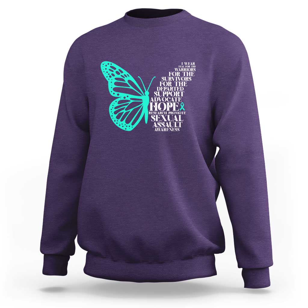 I Wear Teal For Sexual Assault Awareness Sweatshirt