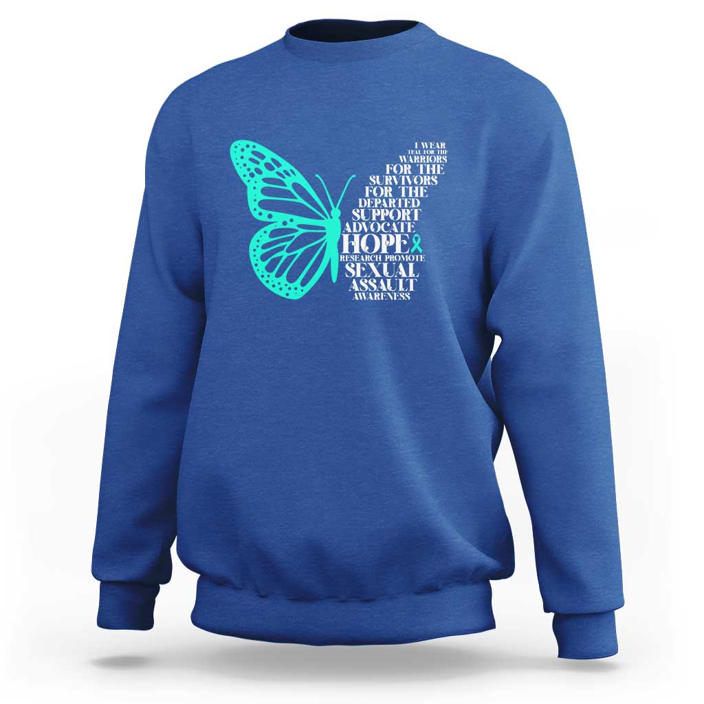 I Wear Teal For Sexual Assault Awareness Sweatshirt